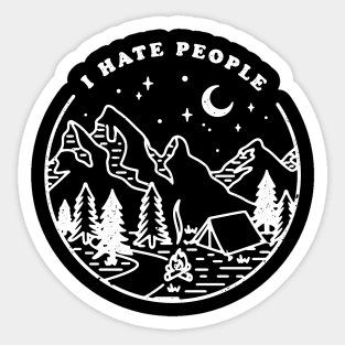 I Hate People Nature Mountain Outdoor Sticker